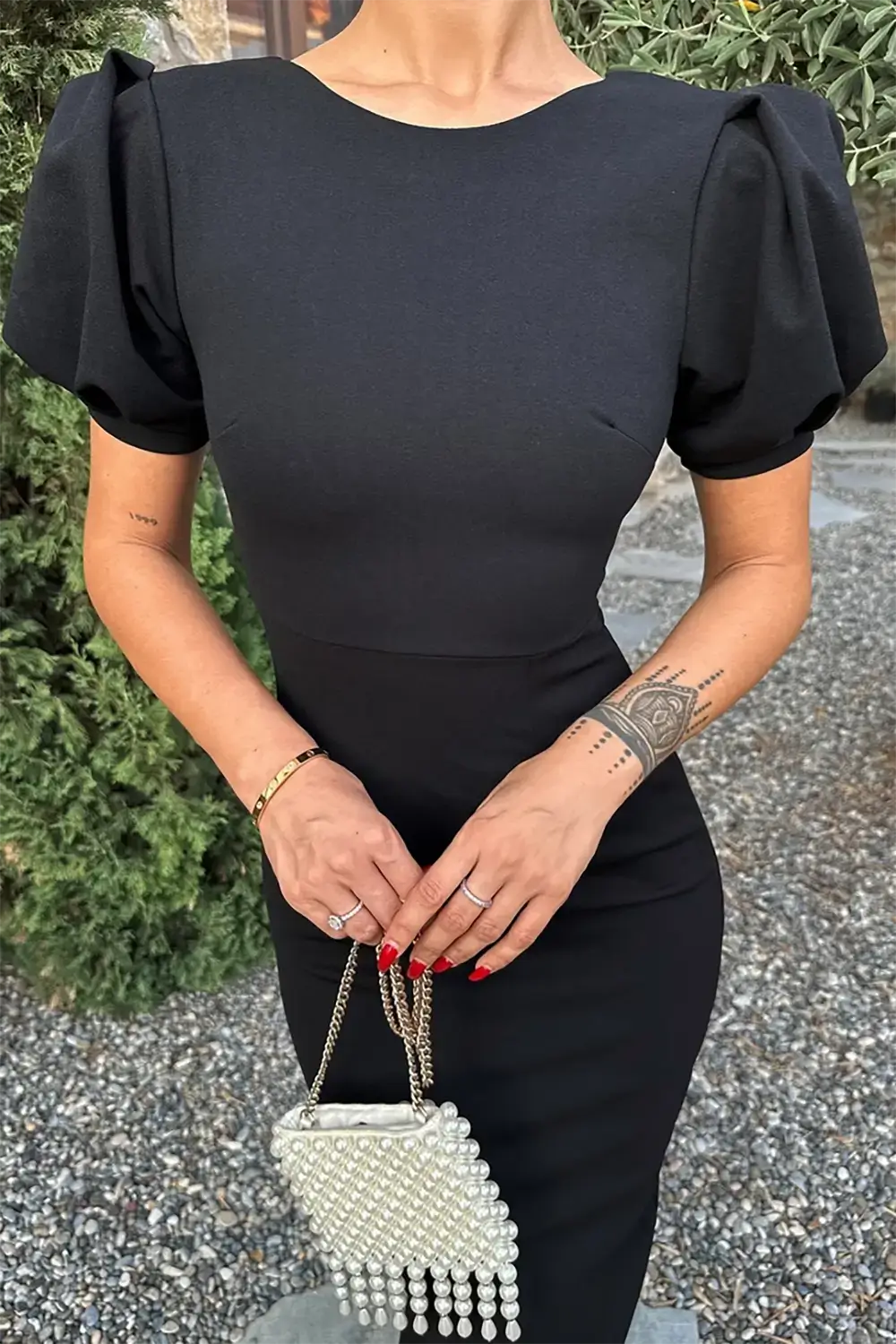 Rochie midi Grace, Negru