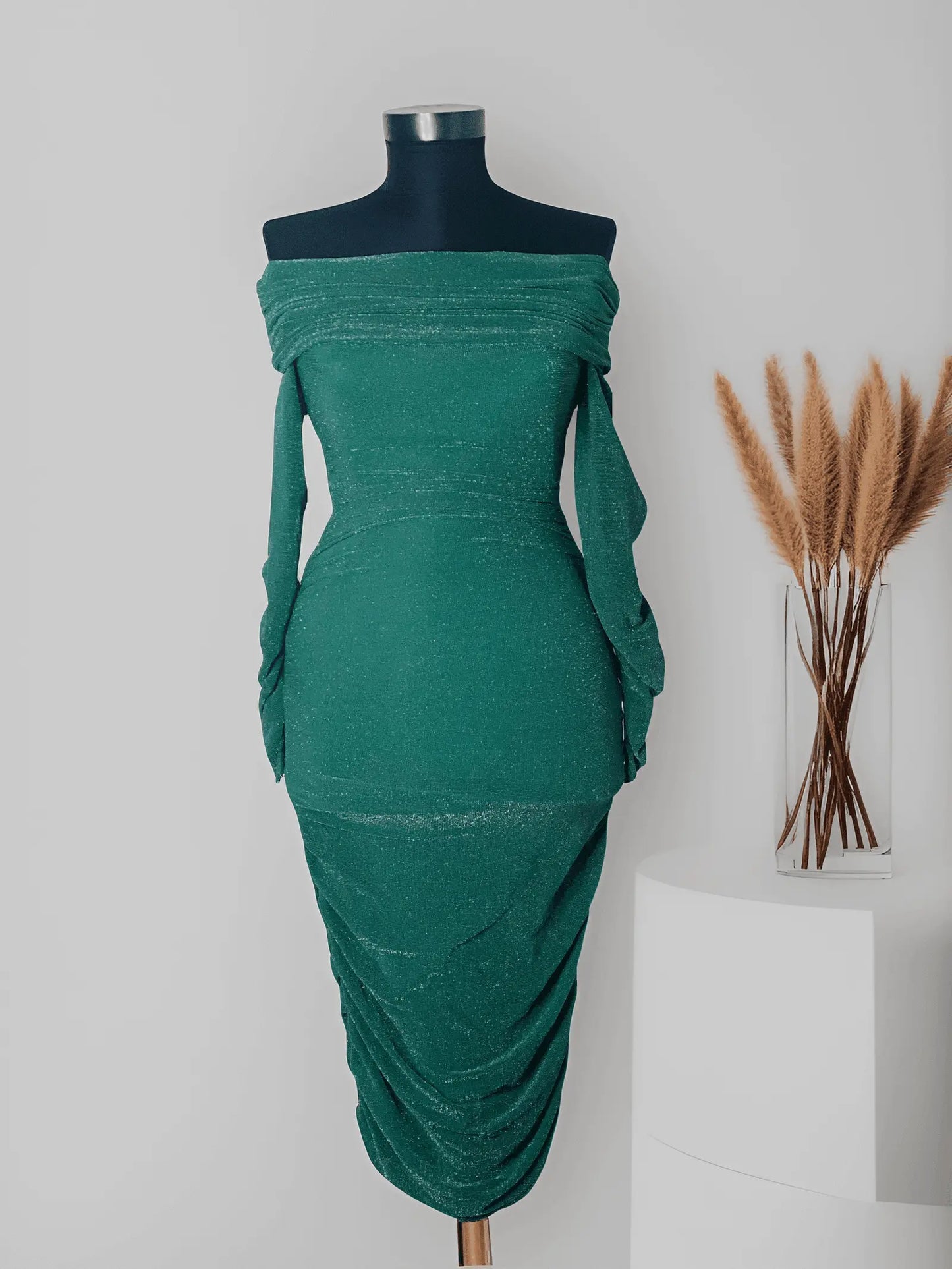 Rochie midi Iza, verde