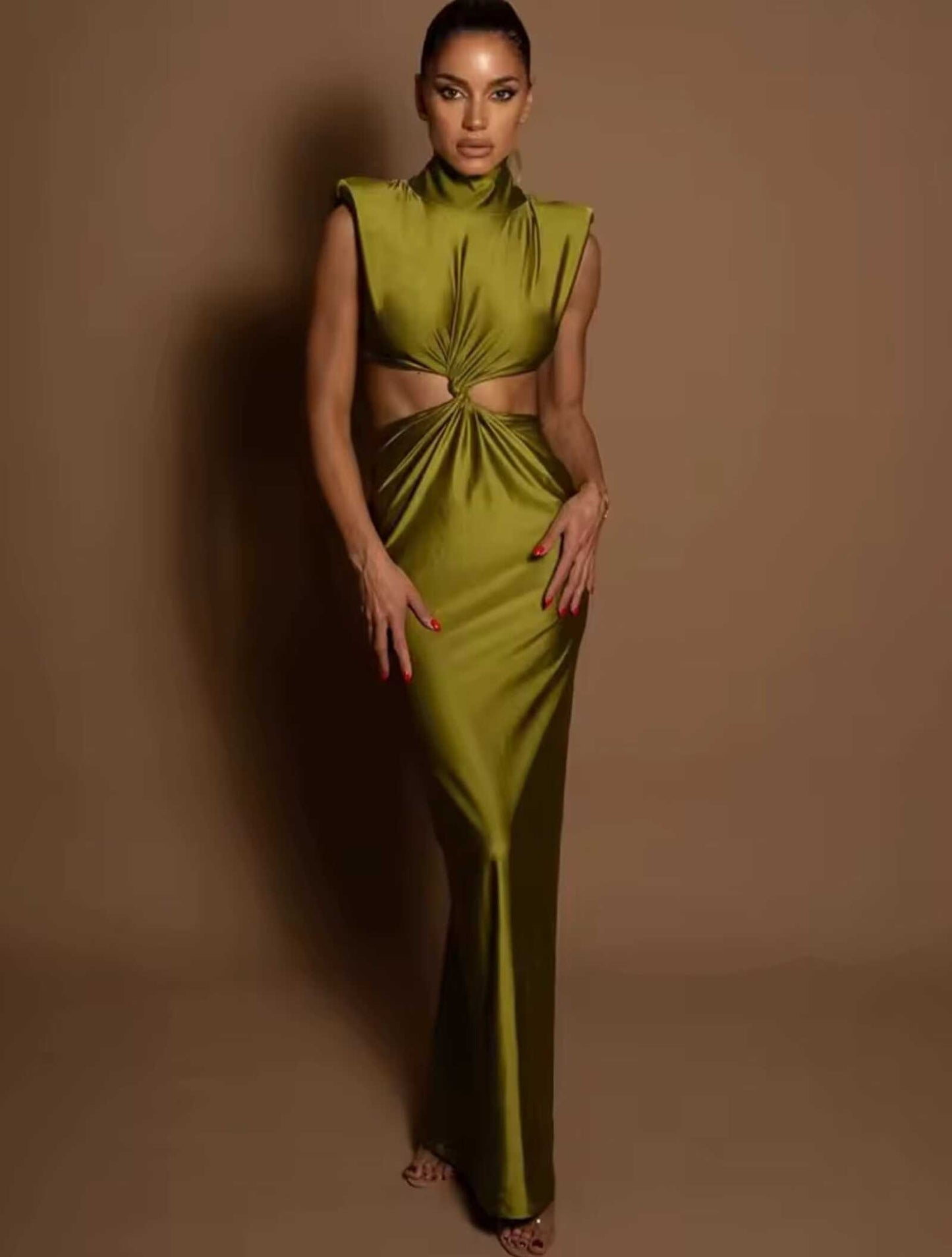 Rochie maxi Kassie, Verde