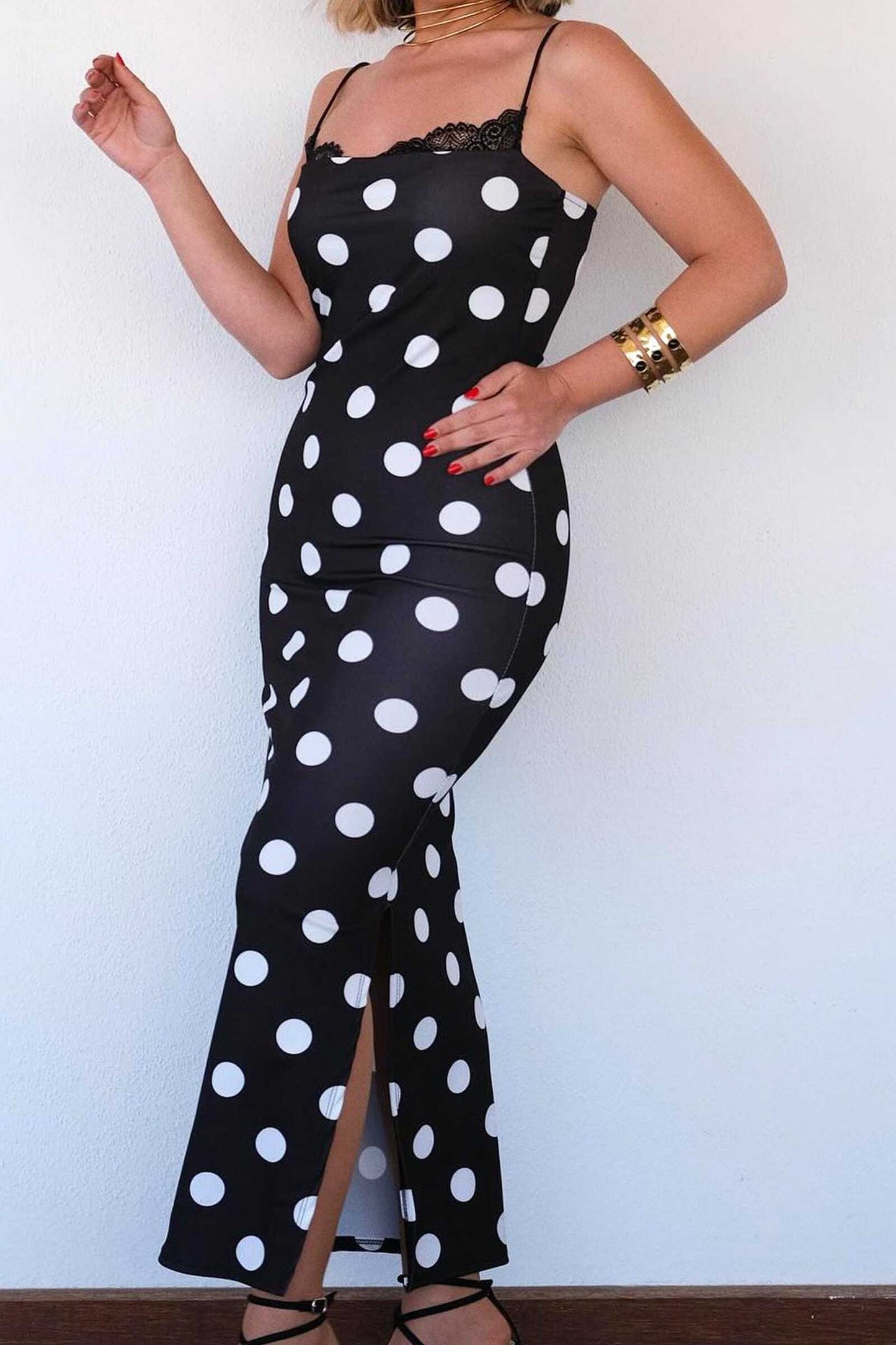 Rochie midi Leah, Negru