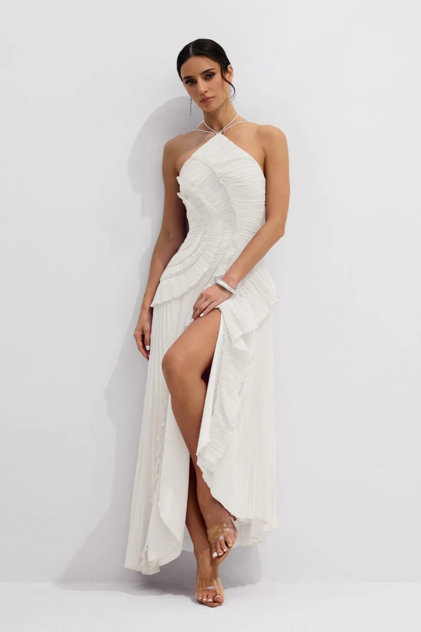 Rochie maxi Kylie, Alb