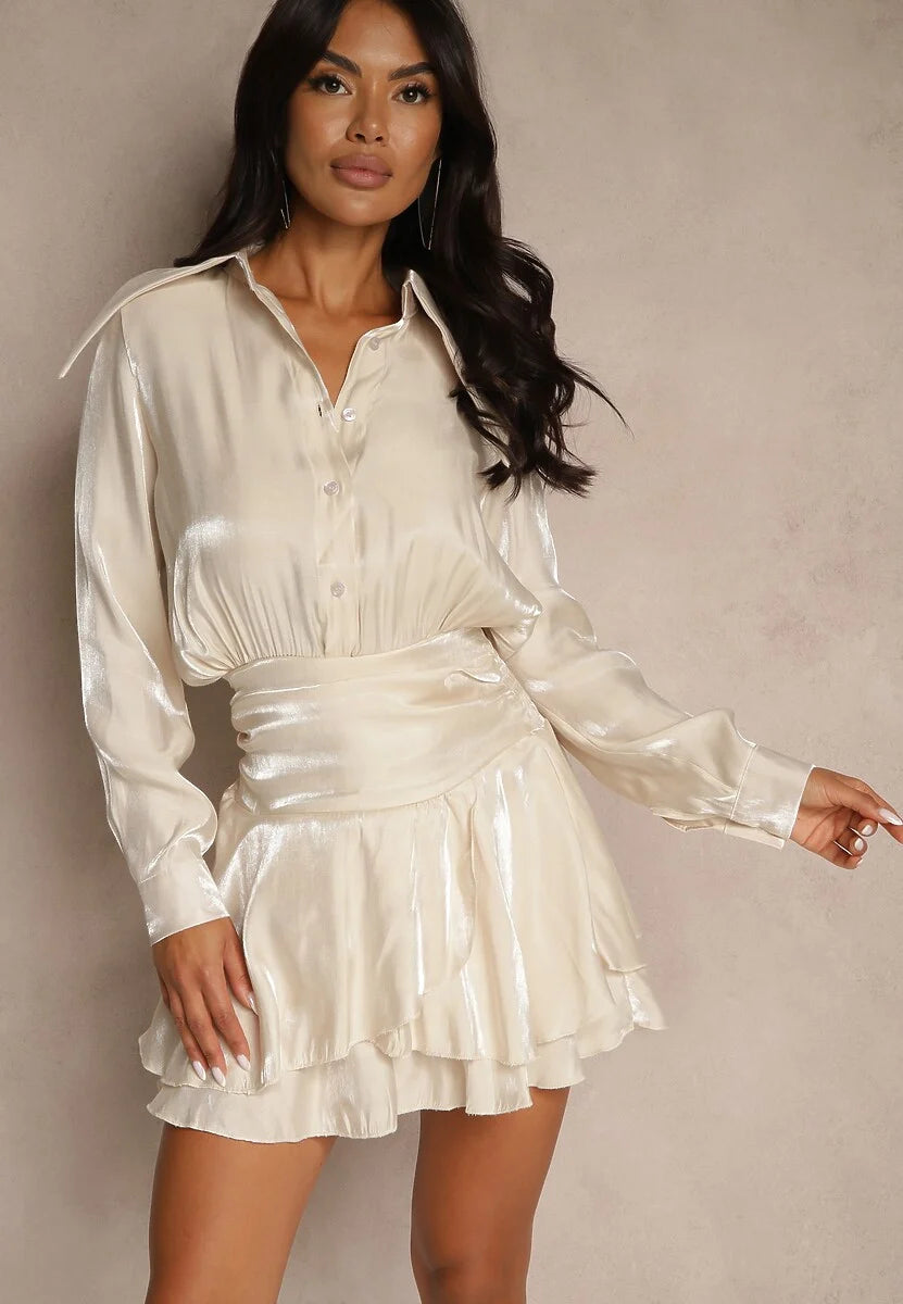 Rochie mini Dara, Bej