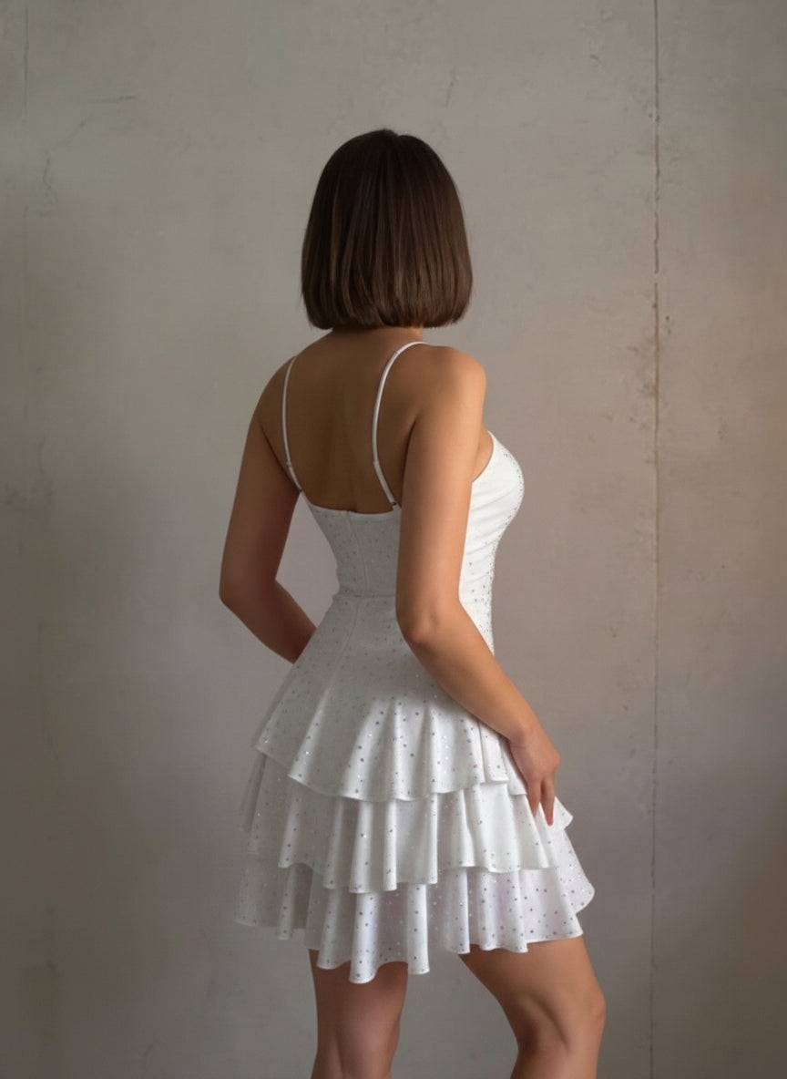 rochie mini aria alb1