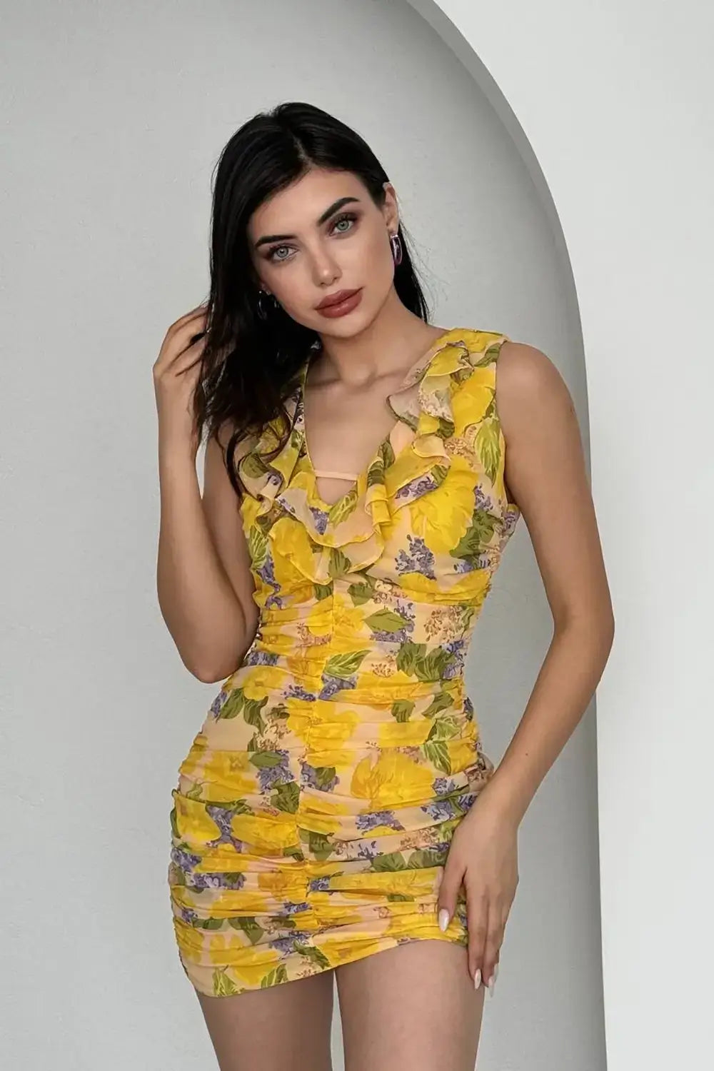 Rochie mini Hana, Galben