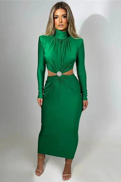 Rochie midi Ely, Verde - imagine 7