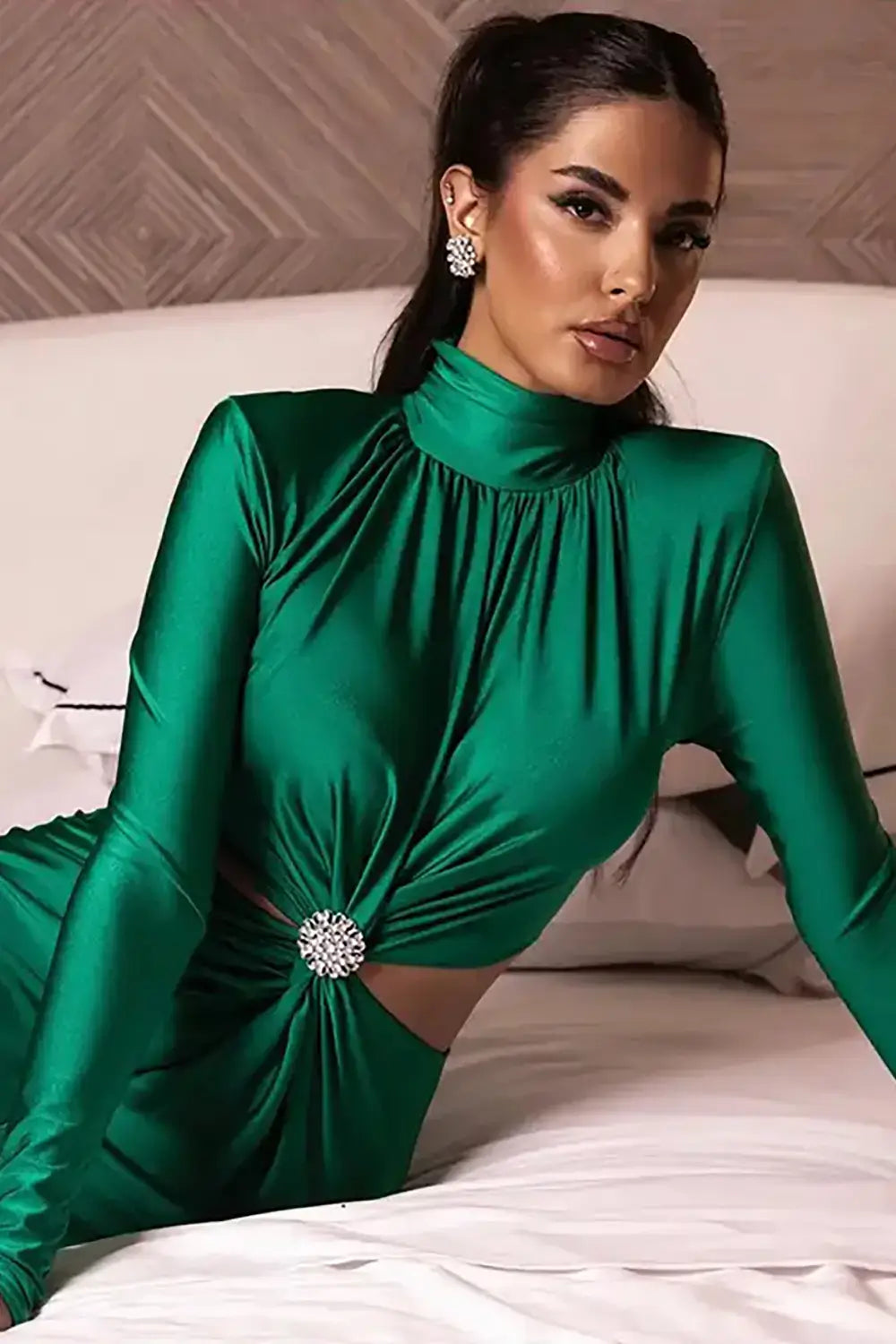 Rochie midi Ely, Verde