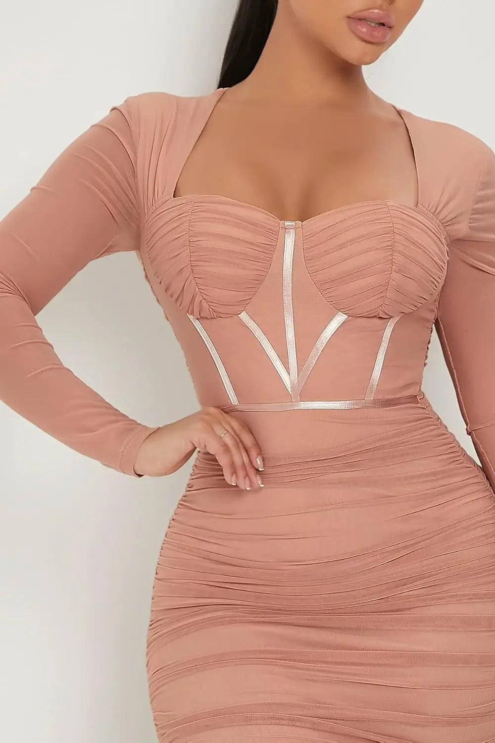 Rochie mini Adela, Roz