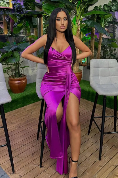 Rochie maxi Chloe, Mov - imagine 5