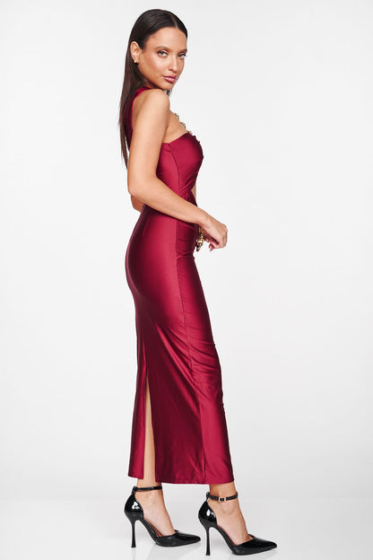 Rochie midi Serena burgundy