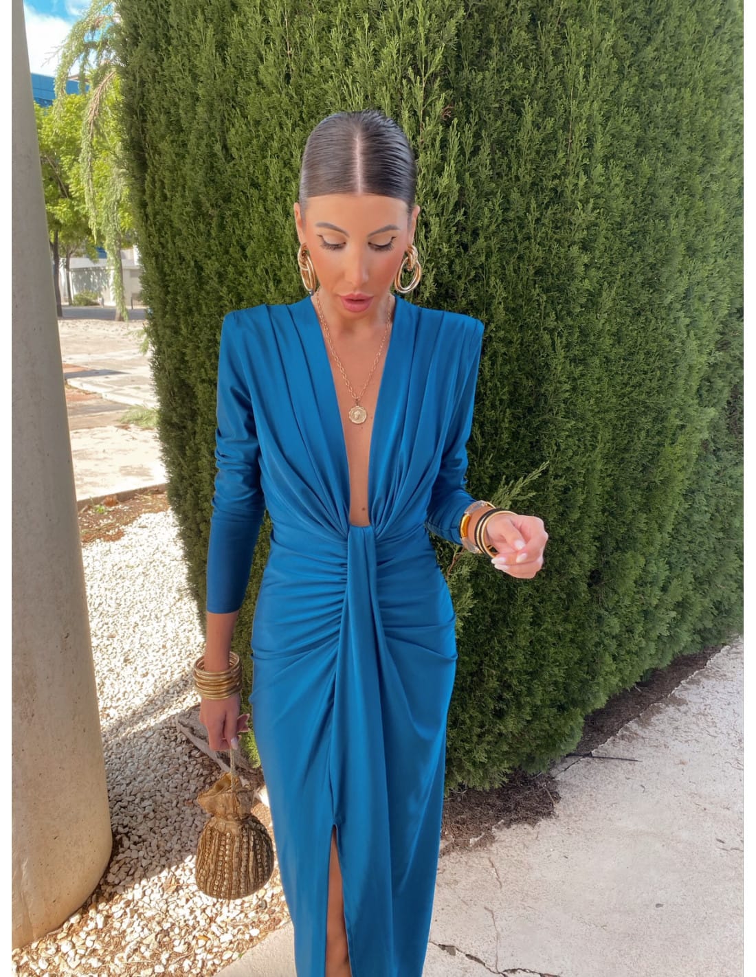 Rochie midi Eva, albastru