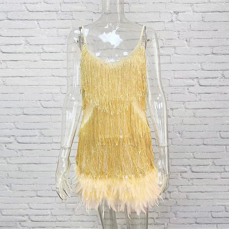 Rochie mini Sandra, aurie