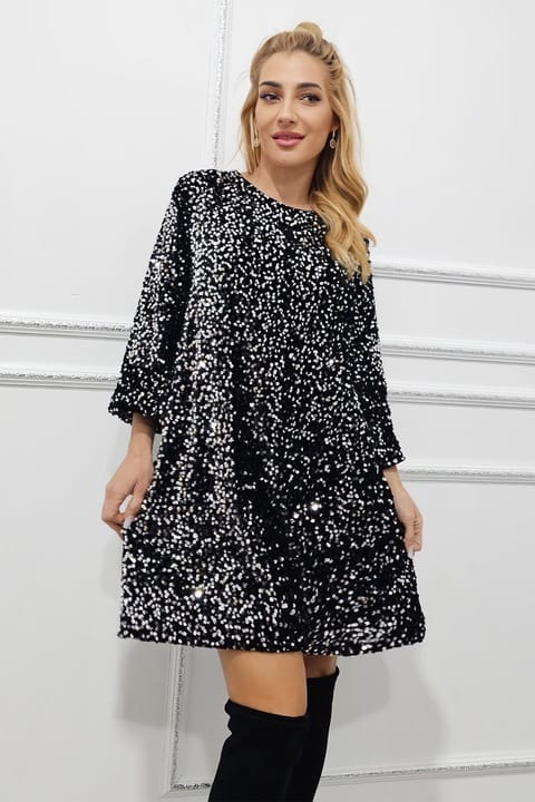 Rochie mini Blair, Negru