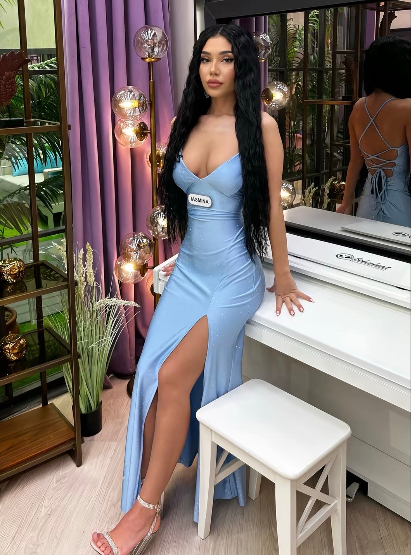 rochia kim baby blue