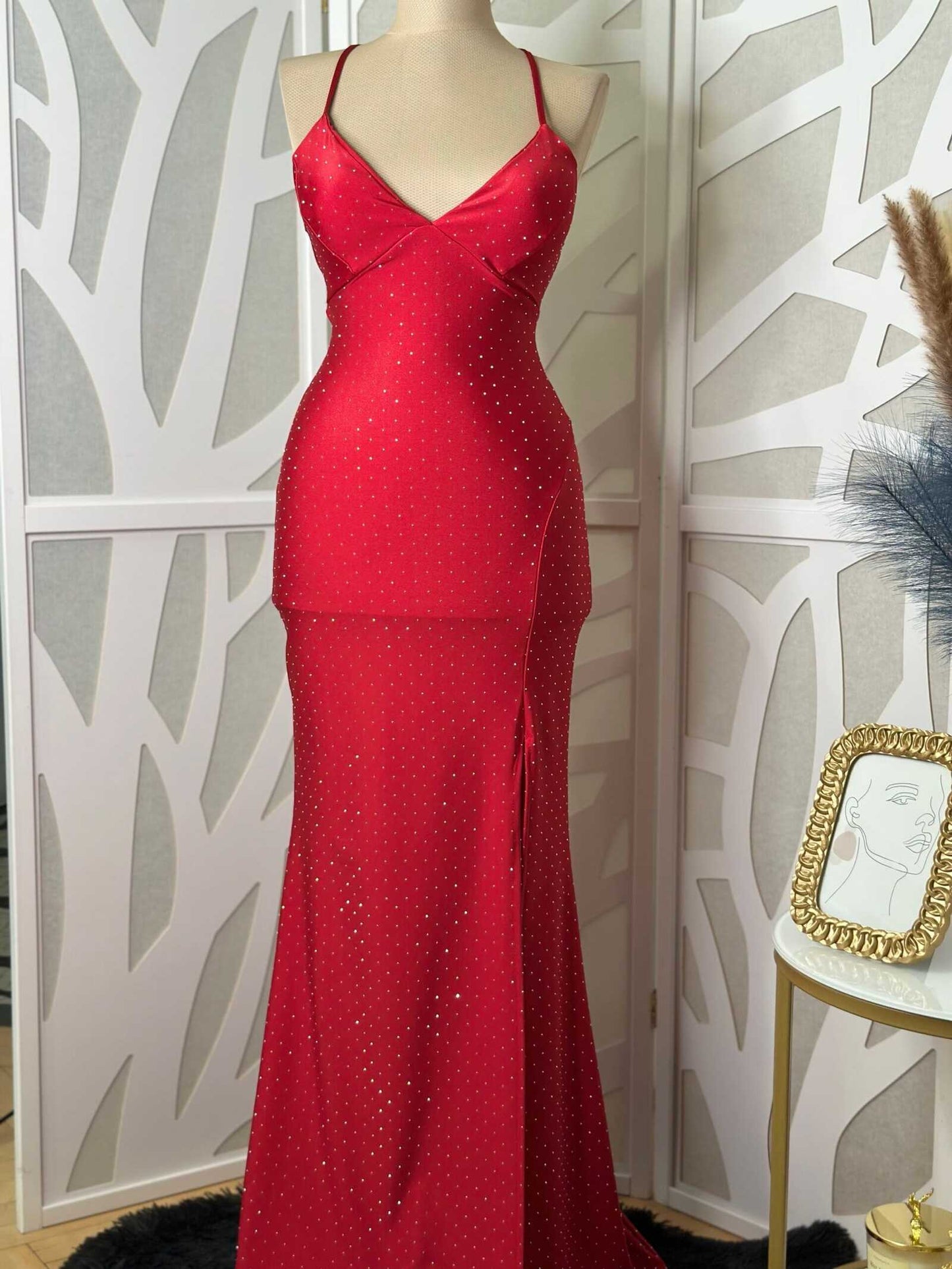 Rochie maxi Kim, Rosu