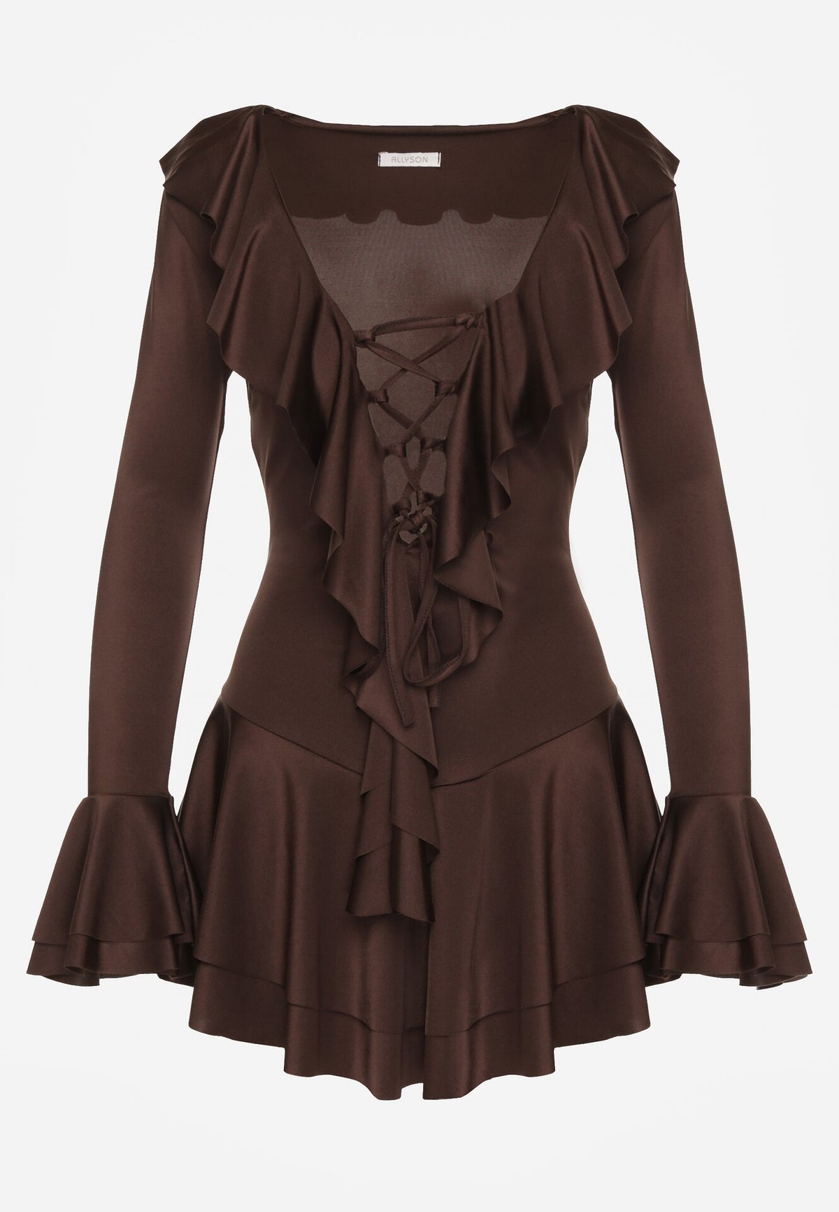 Rochie-salopetă mini Lizett maro