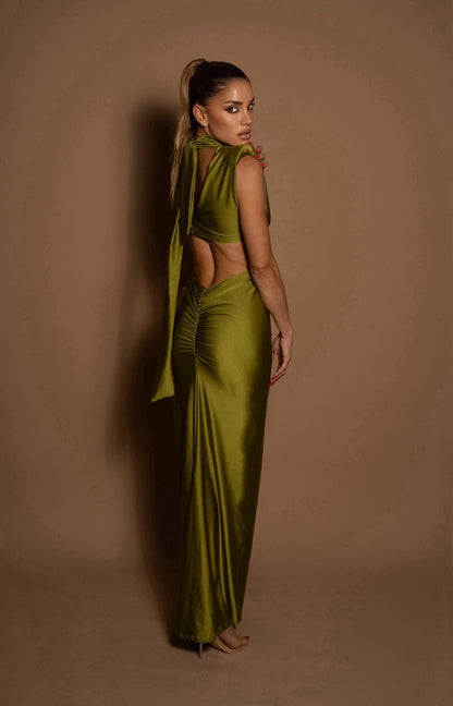 Rochie maxi Kassie, Verde - imagine 2