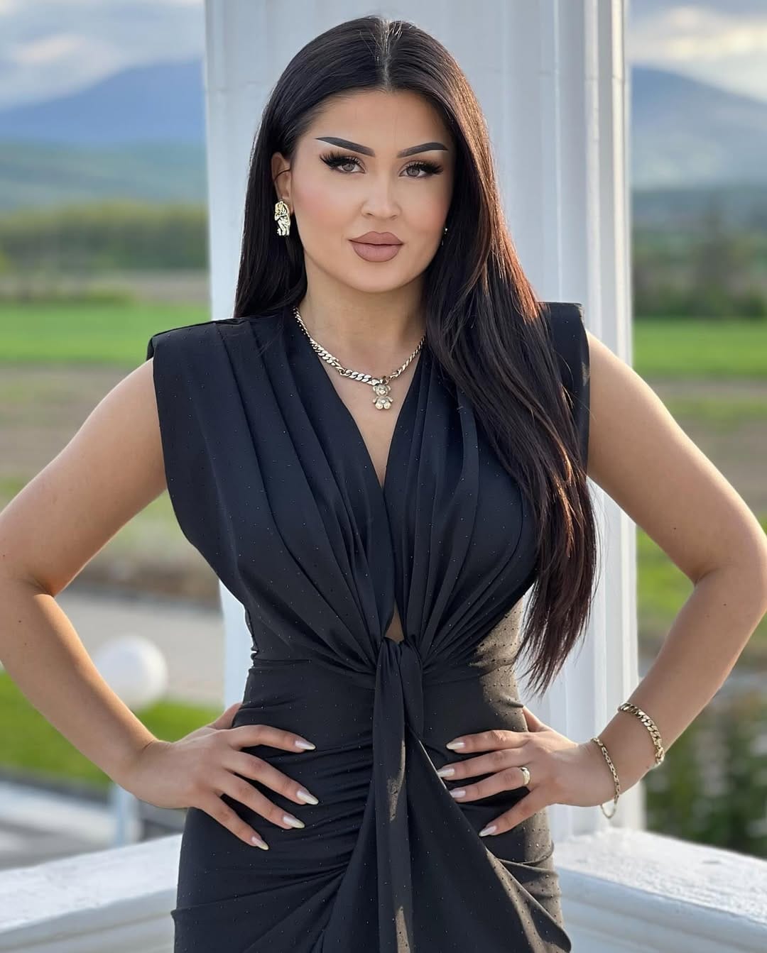 Rochie midi Eda, Negru