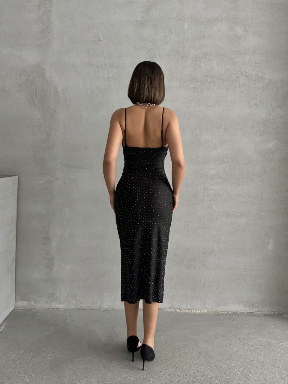Rochie midi Aria, Negru