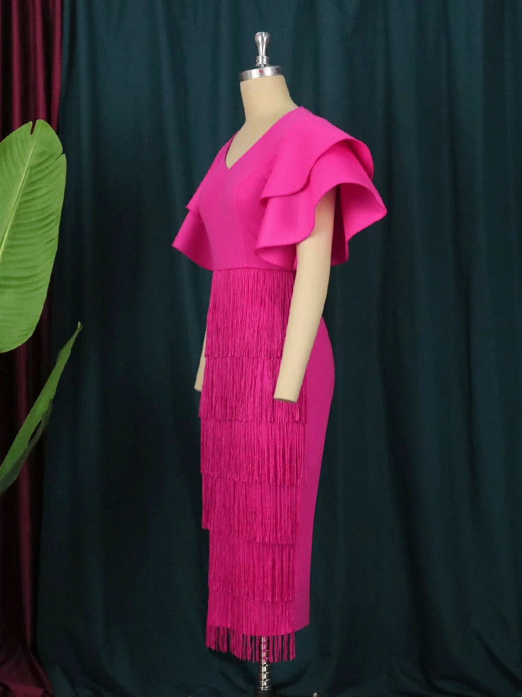 Rochie midi Eliana, Roz