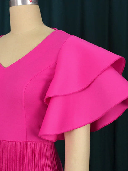 Rochie midi Eliana, Roz