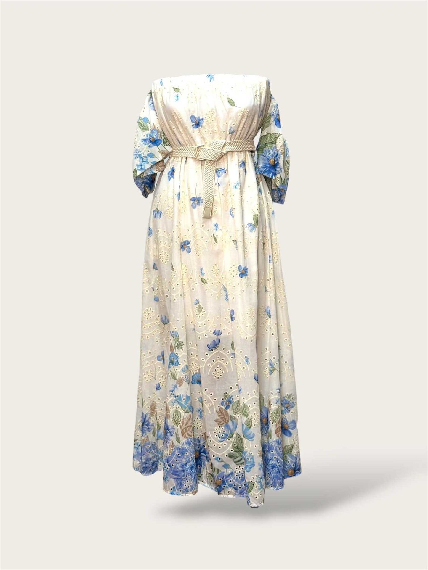 Rochie midi Lana, Crem