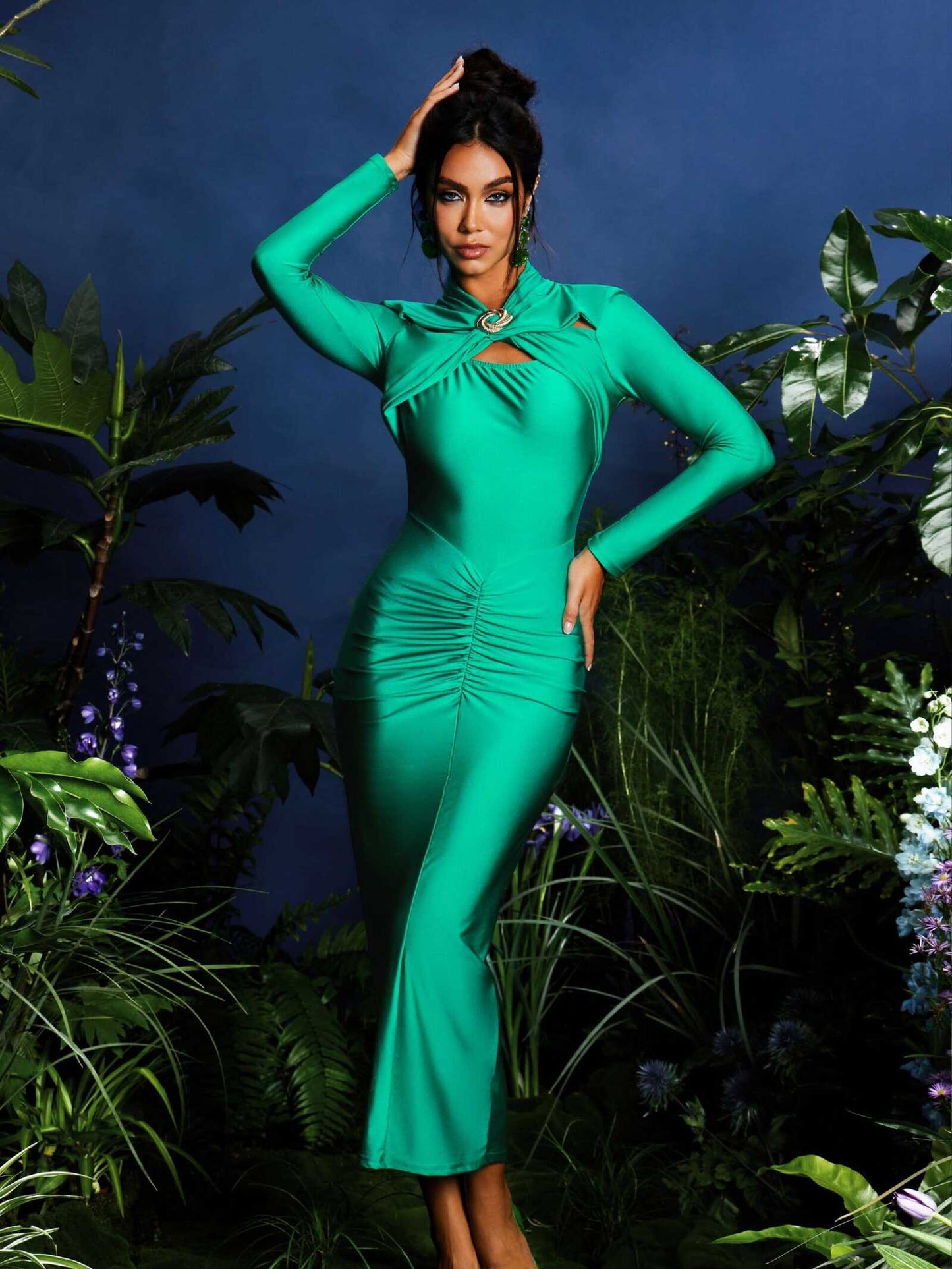Rochie midi Flossie, Verde