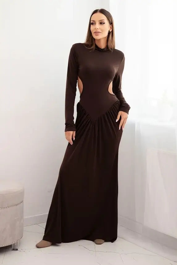 eng_pm_Womens-long-dress-with-viscose-turtleneck-and-open-back-brown-35579_1