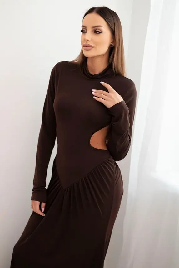 eng_pm_Womens-long-dress-with-viscose-turtleneck-and-open-back-brown-35579_3