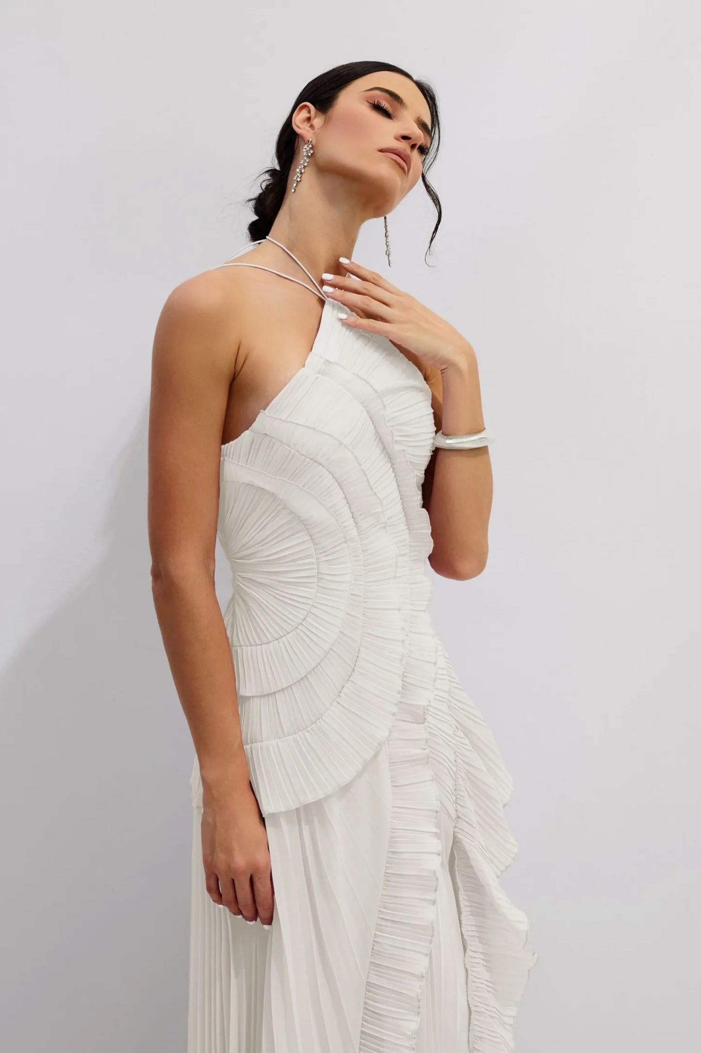 Rochie maxi Kylie, Alb