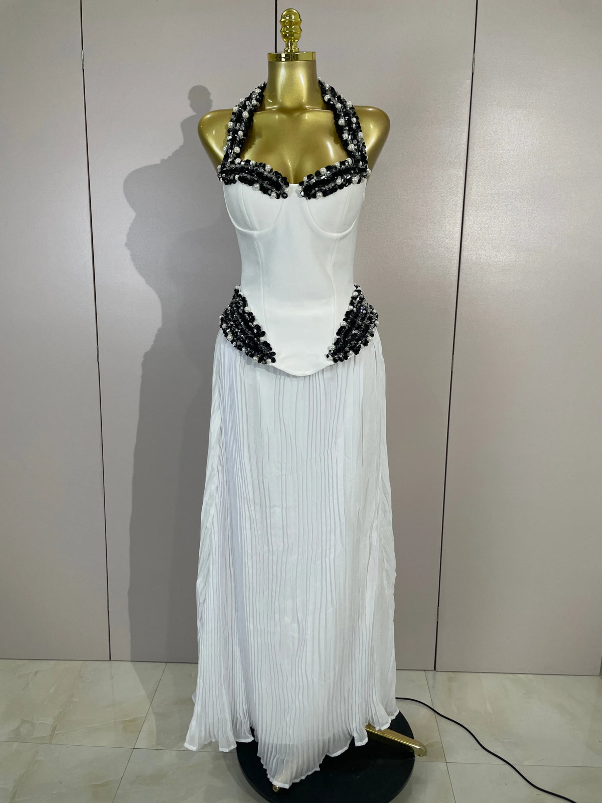 Rochie maxi Serafina, Alb