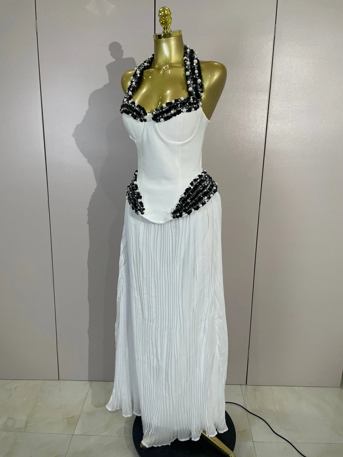 Rochie maxi Serafina, Alb