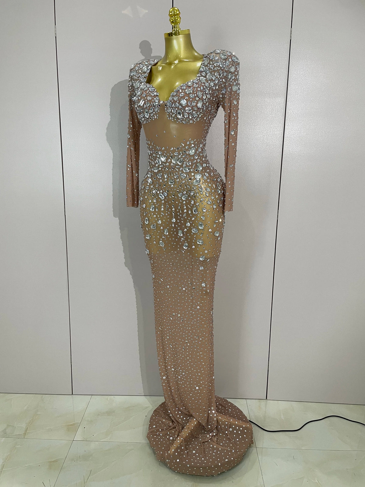 Rochie maxi Isadora, Argintiu