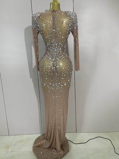 Rochie maxi Isadora, Argintiu