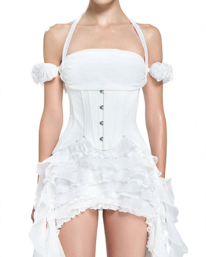 Rochie mini Lora, Alb - imagine 5