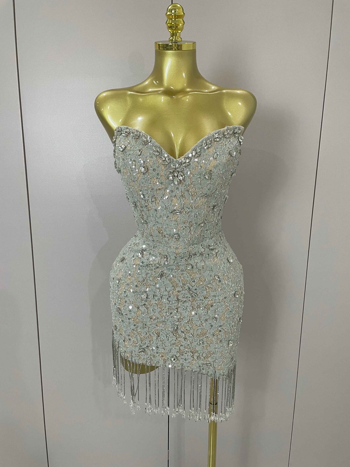 Rochie mini Selena, Argintiu