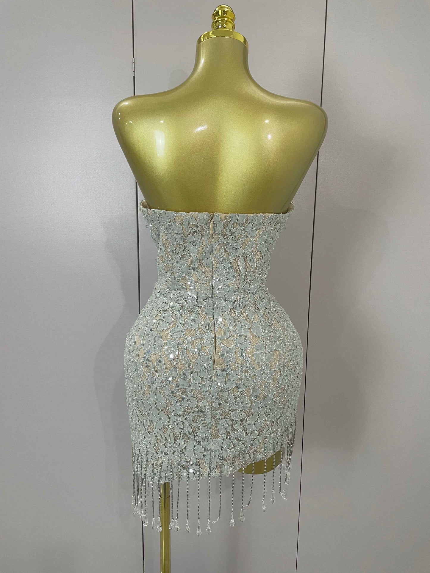 Rochie mini Selena, Argintiu
