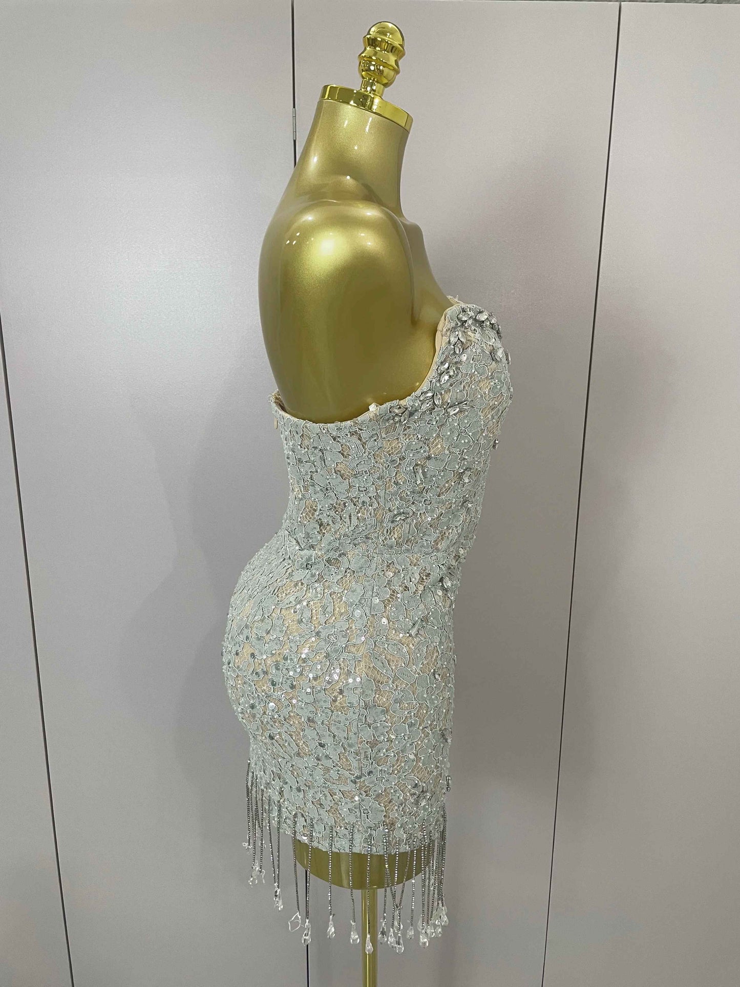 Rochie mini Selena, Argintiu