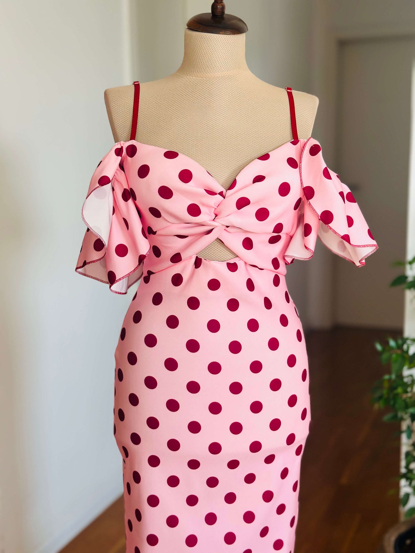 Rochie midi Elisabeta, Roz