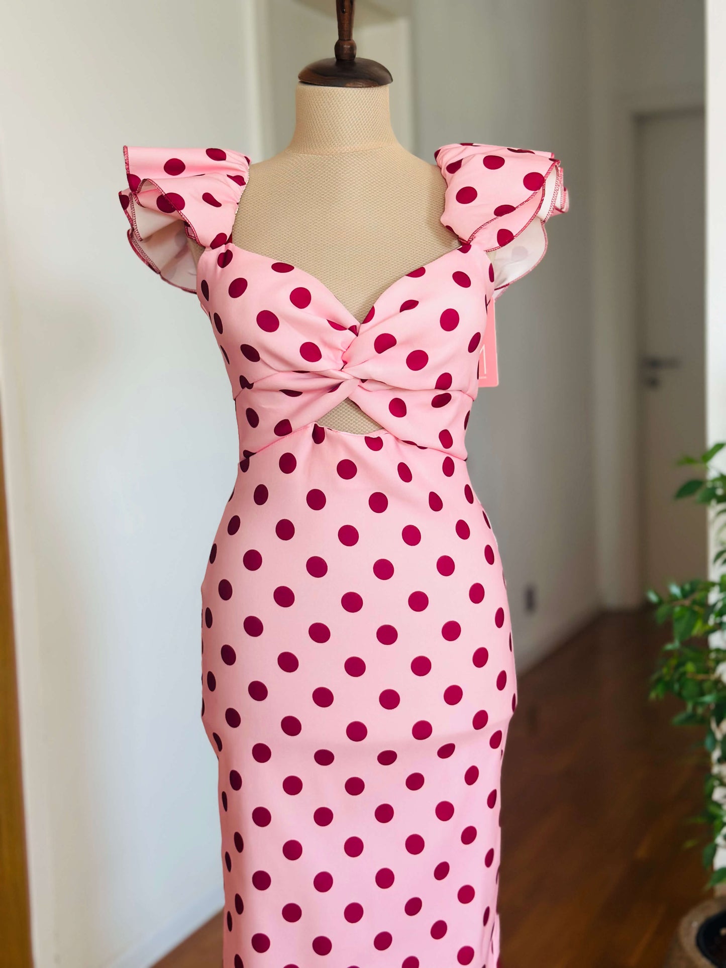 Rochie midi Elisabeta, Roz