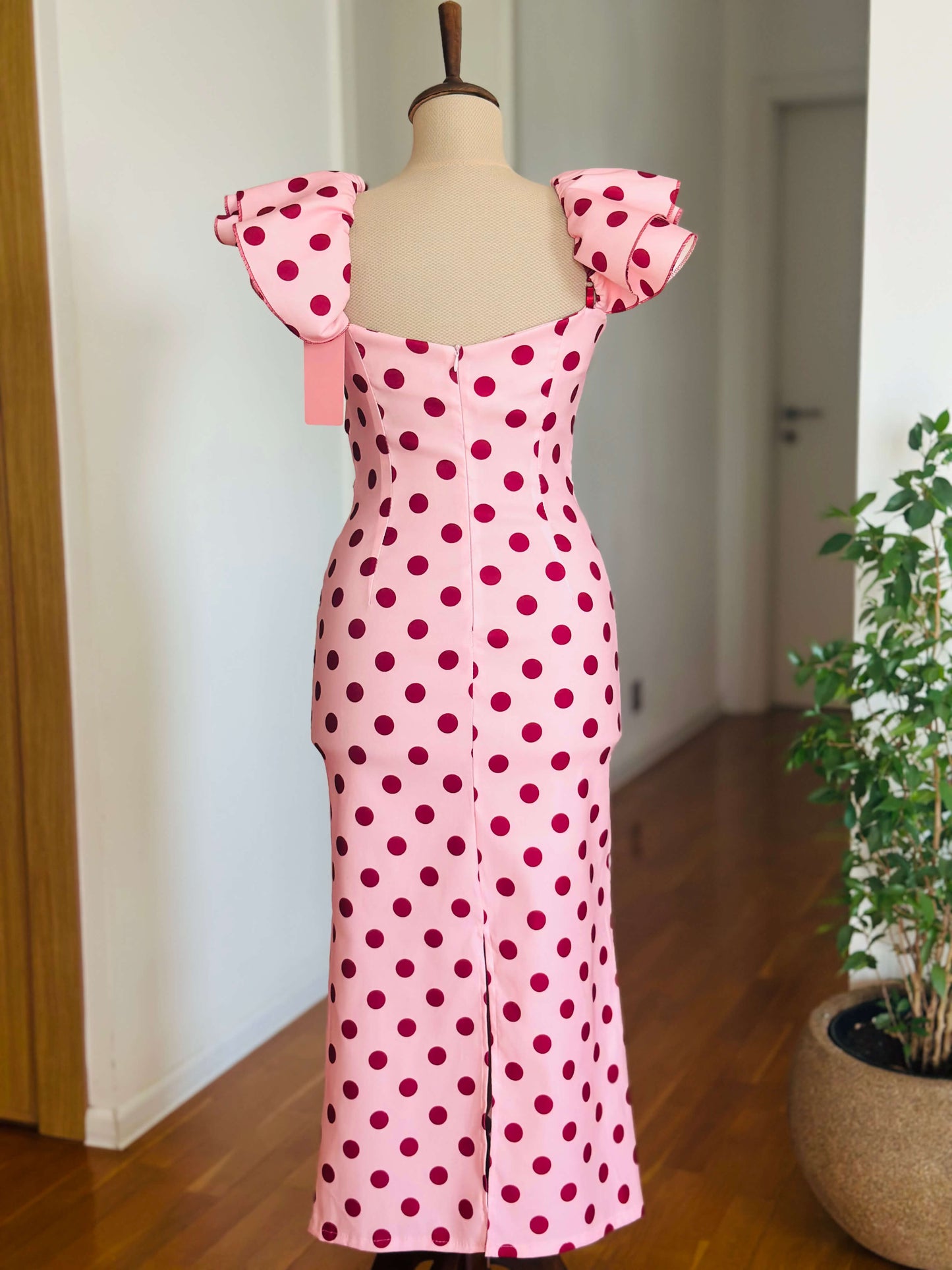 Rochie midi Elisabeta, Roz