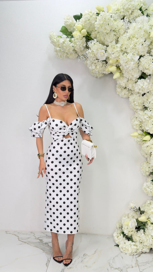 Rochie midi Elisabeta, Alb