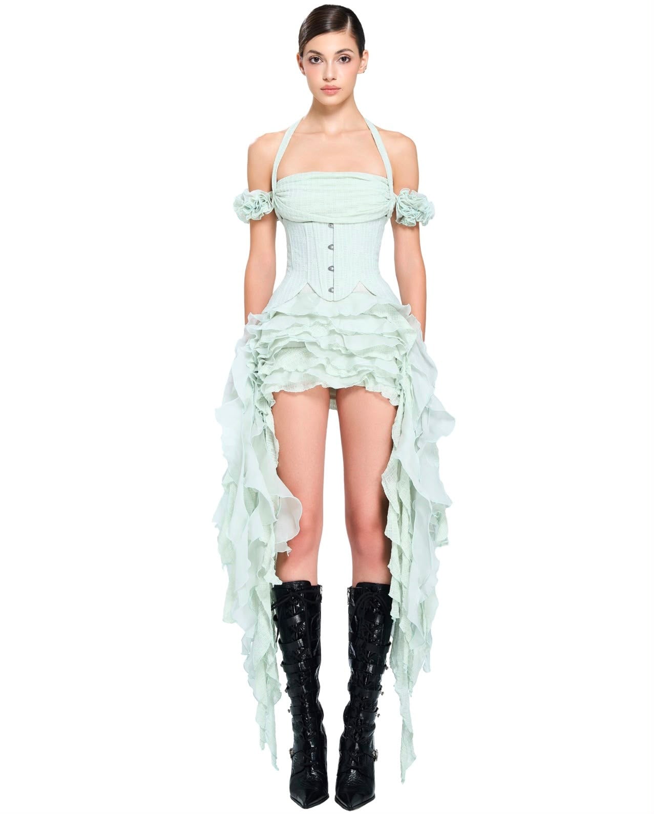 Rochie mini Lora, Verde menta