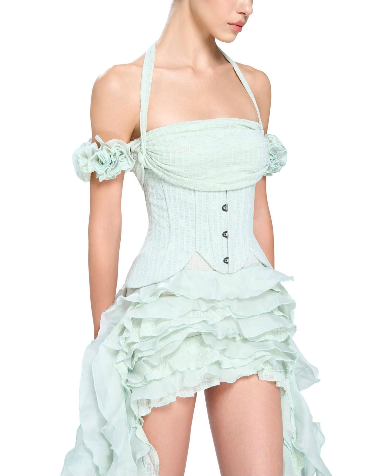 Rochie mini Lora, Verde menta